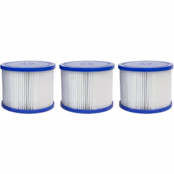 Lot de 3 cartouches de filtration pour Spa gonflable - Ø 10.3 x H 7.8 cm - Matières : papier filtre + PP Lot de 3 cartouches  ...