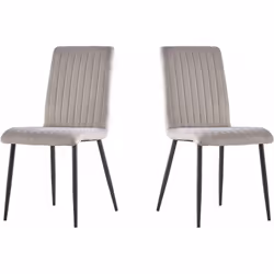 Lot de 2 chaises en velours "Henley" Si vous souhaitez associer le style et le confort, le lot de 2 chaises "Henley" est fait ...