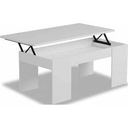 Table basse 'Diana' - 102 x 50 x 43 cm - Blanc
