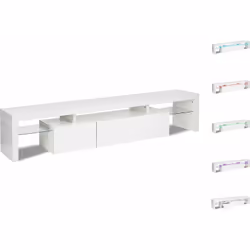 Meuble TV LED laqué "Tina" Le meuble TV LED laqué "Tina" est pratique et approprié pour votre salle de séjour . Il dispose de ...