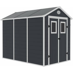 Abri de jardin résine 'Texas' - 5.23 m² - kit d'ancrage inclus - Anthracite
