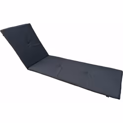 Coussin en polyester pour bain de soleil - 193 x 60 cm - Confortable - Résistant - Noir Coussin pour bain de soleil en bois e ...