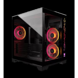 Boîtier PC mini - M.RED - MR-036 - Mini-ITX - Moyen Tour - Noir avec fenêtre vitrée
