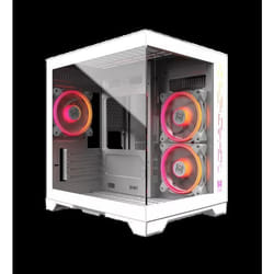 Boîtier PC mini - M.RED - MR-037 - Blanc - Vitré - Mini-ITX