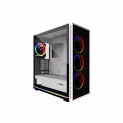 MRED - Boîtier PC Gamer ATX - Blanc RGB White Destroyer Glass-G