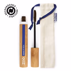 Zao Essence of Nature Mascara aloe vera Brun foncé (091) 7 ml, Marron, Dark brown, Coloration, Port prolongé, 7 ml, Femmes, H ...