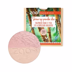 Zao Essence of Nature Shine-up powder recharge 311 Duo 9g, Poudre, Palette, Duo, Radiance, 9 g, Femmes