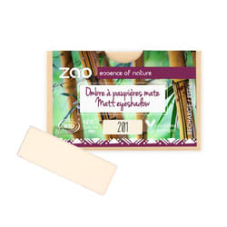 Zao Essence of Nature Ombre à paupières mate rectangle recharge 201 Ivory 1.3 g
