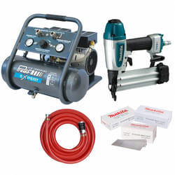 Compresseur silencieux 6L 0,75CV SIL6JPRO Prodif Cloueur pneumatique AF506 makita + tuyau renforcé 10m + 15 000 clous Makita