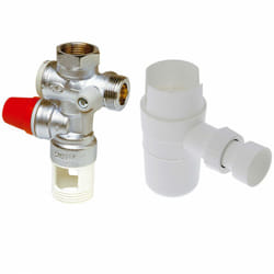 Thermador - Pack Groupe de sécurité vertical chromé 3/4'' + Siphon standard pour groupe de sécurité sortie DN32