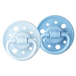 Dodie Gaïa 2 Sucettes Rondes 0-6 Mois - Couleur : Bleu