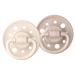 Dodie Gaïa 2 Sucettes Rondes 0-6 Mois - Couleur : Beige