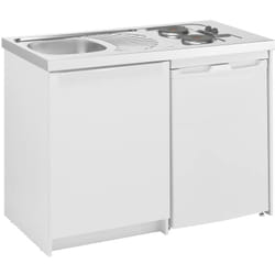 Kitchenette boreale éléments bas 120x60 Blanc Mélaminé - Moderna