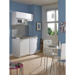 Kitchenette complète boreale 120x60 Blanc Mélaminé - Moderna