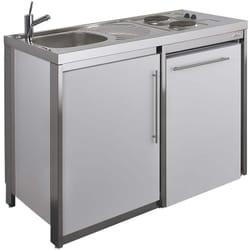 MODERNA Kitchenette METALLINE éléments bas 120x60 Blanc Glacier