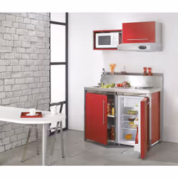 Description générale Ce meuble de cuisine moderne est conçu pour optimiser l'espace tout en offrant une fonctionnalité complè ...