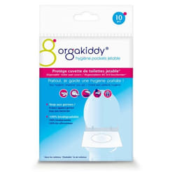 Orgakiddy Protège Cuvette de Toilettes Jetable 10 Unités