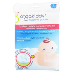Orgakiddy Hygiène Pocket Protège Matelas à Langer Jetable 5 Protèges Matelas