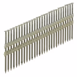 Pointes en bande 34° 3.1x55 Annelées Inox Tête bombée - Sans gaz - Boite de 2200 clous - ARCA - SPB343155AITB - Clous compati ...