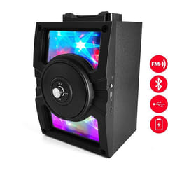 Enceinte mobile karaoké effet Magic Mirror - batterie - BT/USB/SD/FM - LedWood LED-5B401BT