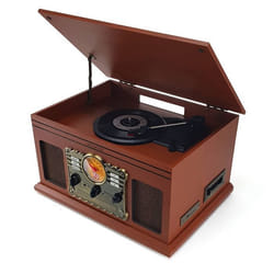 chaine Stéréo Vintage bois Ledwood - USB/BT/SD/FM/CD/Cassette/Vinyle 33 - 45 - 78 tours