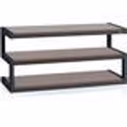 Meuble TV - NorStone - Esse - Noir et Noyer - Support jusquà 80 kg - Écrans jusquà 46