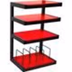 Meuble Hi-Fi - NorStone - Esse - Finition Satinée - Verres Rouges - 24 kg