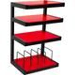 Meuble Hi-Fi - NorStone - Esse - Finition Satinée - Verres Rouges - 24 kg