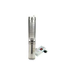 Pompe Immergée Monophasé 220v 4' Turbine Inox 1.5kw - 2.7 M3/h à 11 Bars Avec Coffret De Démarrage