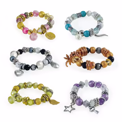 Buki Bracelets Breloques, 8 an(s), Plastique, Métal, Multicolore, 159 pièce(s)
