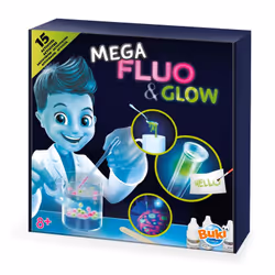 Buki Mega Glow &amp; Fluo, Kit d'expériences, Chimie, 8 an(s), Multicolore