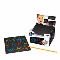 Buki Be Teens Scratch Notebook, Kit de loisirs créatifs pour enfants, 4 an(s), Noir