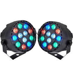 Projecteurs PAR - IBIZA - Pack Light 2 - LED RGBW - 12 LEDs - Fonctionnement sans DMX