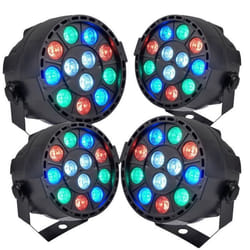 Projecteurs PAR - IBIZA - Light 4 - LED RGBW - 12 LEDs - Fonctionnement sans DMX