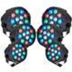 Projecteurs PAR - IBIZA - Pack Light - 6 LED RGBW - Facile à installer - Noir