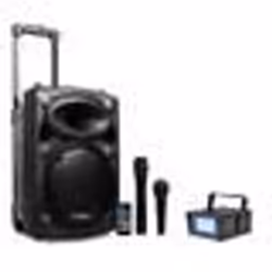 Enceinte Active DJ - IBIZA SOUND - PORT10VHF-BT - 500W - Bluetooth - Mini Strobe Lytor