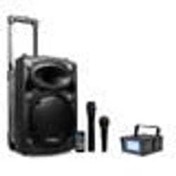 Enceinte Active DJ - IBIZA SOUND - PORT10VHF-BT - 500W - Bluetooth - Mini Strobe Lytor