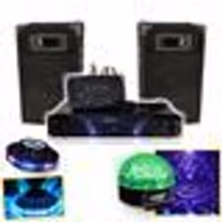 IBIZA DJ-300 Kit de sonorisation DISCO 480W + jeux de lumières