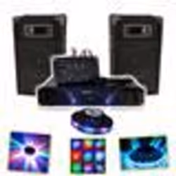 IBIZA DJ-300 Kit de sonorisation DISCO 480W + OVNI FEstiNight UFO