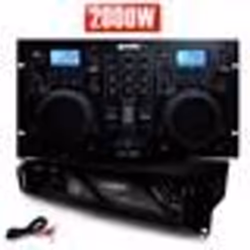 Lecteur Combo CD-USB - Gemini - CDM4000 - Amplificateur AX-2000 - 2000W - Noir