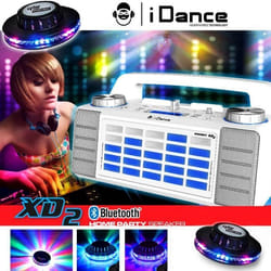 Enceinte Bluetooth IDANCE XD2 - 50W - LED RVB - AUX/FM/USB - 2 Haut-parleurs - Crossfader