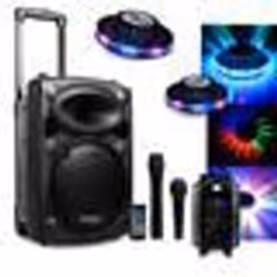 Enceinte Active DJ - IBIZA SOUND - PORT10VHF-BT - 500W - Bluetooth - Effets LED Ovni