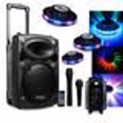 Enceinte Active DJ - IBIZA SOUND - PORT10VHF-BT - 500W - Bluetooth - Effets LED Ovni