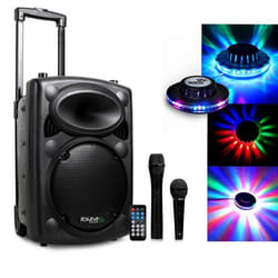 Enceinte PORT8 Active 8 20cm 400W VHF USB/SD Bluetooth + Effet OVNI
