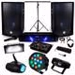 Pack Sono Ampli AMP-300 + HP BMS-12 de 2x600W + Pack 4 lumières