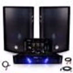 Pack Sono Ampli AMP-300 + HP BMS-12 de 2x600W Table de mix + Câbles