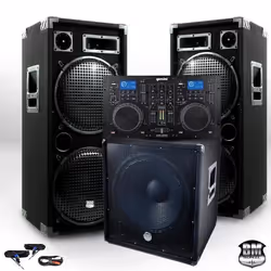 Pack Sono complet BM SONIC BMX-18215 3200W Caisson bi-amplifié + CDM-4000