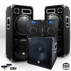 Pack Sono complet BM SONIC BMX-18215 3200W Caisson bi-amplifié + CDM-4000