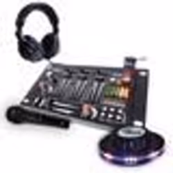 Kit table de mixage IBIZA SOUND - Contrôle MP3 - 4 voies - Casque - Micro - Jeu de lumière UFO