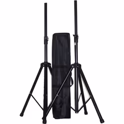 Pieds pour enceinte - IBIZA SOUND - SS01B - Noir - Hauteur 1.2m-1.8m - Charge max. 25kg